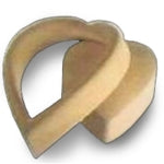 Two Pieces Heart Fascinator Block #1221